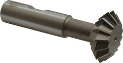 Interstate - 1-3/8° 1-3/8" Cut Diam, 1/2" Cut Width, 5/8" Shank, Cobalt Double-Angle Cutter - Industrial Tool & Supply
