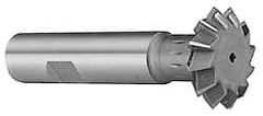 Interstate - 1-7/8° 1-7/8" Cut Diam, 5/8" Cut Width, 3/4" Shank, Cobalt Double-Angle Cutter - Industrial Tool & Supply