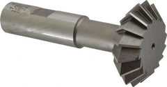 Interstate - 1-7/8° 1-7/8" Cut Diam, 5/8" Cut Width, 3/4" Shank, Cobalt Double-Angle Cutter - Industrial Tool & Supply