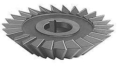 Value Collection - 6" Diam x 3/4" Width of Cut, 45° Included Angle, Arbor Connection, High Speed Steel Single Angle Cutter - Right Hand Cut, Oxide Finish - Industrial Tool & Supply
