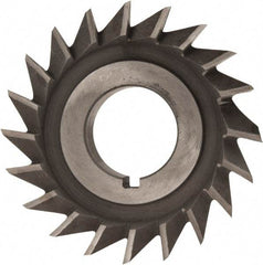 Value Collection - 2-1/2" Diam x 1/2" Width of Cut, 45° Included Angle, Arbor Connection, High Speed Steel Single Angle Cutter - Right Hand Cut, Oxide Finish - Industrial Tool & Supply