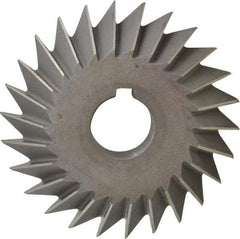 Value Collection - 4" Diam x 3/4" Width of Cut, 45° Included Angle, Arbor Connection, High Speed Steel Single Angle Cutter - Right Hand Cut, Oxide Finish - Industrial Tool & Supply