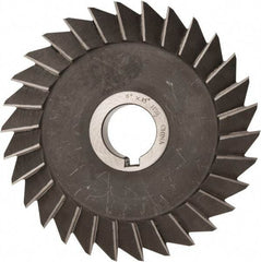 Value Collection - 6" Diam x 1" Width of Cut, 45° Included Angle, Arbor Connection, High Speed Steel Single Angle Cutter - Right Hand Cut, Oxide Finish - Industrial Tool & Supply