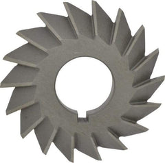 Value Collection - 2-1/2" Diam x 1/2" Width of Cut, 45° Included Angle, Arbor Connection, High Speed Steel Single Angle Cutter - Left Hand Cut, Oxide Finish - Industrial Tool & Supply