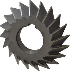 Value Collection - 2-3/4" Diam x 1/2" Width of Cut, 45° Included Angle, Arbor Connection, High Speed Steel Single Angle Cutter - Left Hand Cut, Oxide Finish - Industrial Tool & Supply