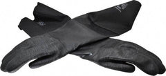 Ansell - Size XL (10), 26" Long, 85 mil Thick, Supported, Neoprene Chemical Resistant Gloves - Textured Finish, Fleece/Jersey Lined, Gauntlet Cuff, ANSI Abrasion Level 3, ANSI Cut Level 2, Black, FDA Approved - Industrial Tool & Supply