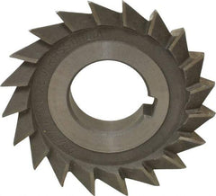 Value Collection - 2-3/4" Diam x 1/2" Width of Cut, 60° Included Angle, Arbor Connection, High Speed Steel Single Angle Cutter - Right Hand Cut, Oxide Finish - Industrial Tool & Supply