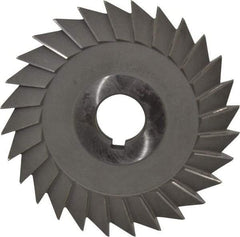 Value Collection - 6" Diam x 3/4" Width of Cut, 60° Included Angle, Arbor Connection, High Speed Steel Single Angle Cutter - Right Hand Cut, Oxide Finish - Industrial Tool & Supply