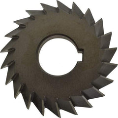 Value Collection - 3" Diam x 5/8" Width of Cut, 60° Included Angle, Arbor Connection, High Speed Steel Single Angle Cutter - Left Hand Cut, Uncoated - Industrial Tool & Supply