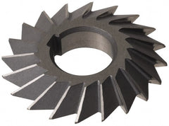 Made in USA - 5° 5" Cut Diam, 3/4" Cut Width, 1-1/4" Arbor, High Speed Steel Double-Angle Cutter - Industrial Tool & Supply