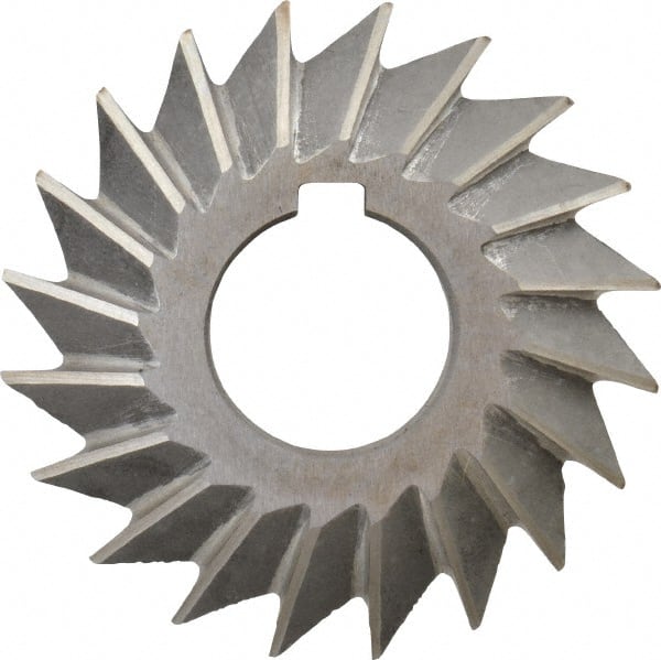 Value Collection - 2-3/4° 2-3/4" Cut Diam, 1/2" Cut Width, 1" Arbor, High Speed Steel Double-Angle Cutter - Industrial Tool & Supply