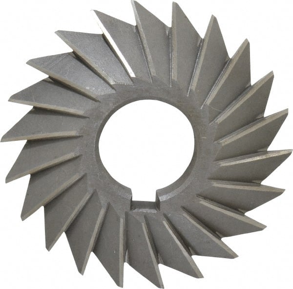 Value Collection - 3° 3" Cut Diam, 5/8" Cut Width, 1" Arbor, High Speed Steel Double-Angle Cutter - Industrial Tool & Supply