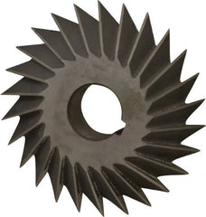 Value Collection - 4° 4" Cut Diam, 3/4" Cut Width, 1" Arbor, High Speed Steel Double-Angle Cutter - Industrial Tool & Supply