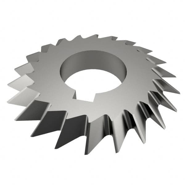 Value Collection - 2-3/4° 2-3/4" Cut Diam, 1/2" Cut Width, 1" Arbor, High Speed Steel Double-Angle Cutter - Industrial Tool & Supply