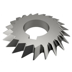 Value Collection - 2-3/4° 2-3/4" Cut Diam, 1/2" Cut Width, 1" Arbor, High Speed Steel Double-Angle Cutter - Industrial Tool & Supply