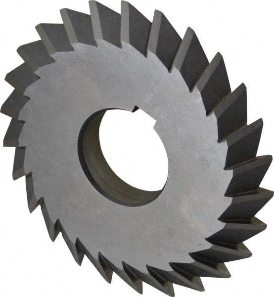Value Collection - 4° 4" Cut Diam, 1/2" Cut Width, 1-1/4" Arbor, High Speed Steel Double-Angle Cutter - Industrial Tool & Supply