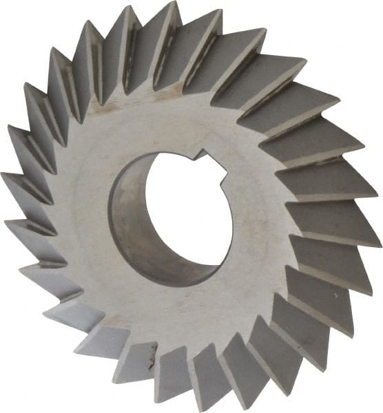 Value Collection - 4° 4" Cut Diam, 3/4" Cut Width, 1-1/4" Arbor, High Speed Steel Double-Angle Cutter - Industrial Tool & Supply