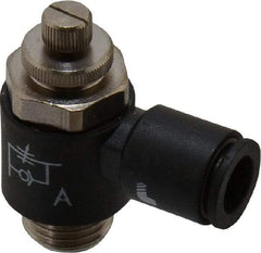 Legris - 8mm Tube OD x 1/4" BSPP Miniature Flow Control Regulator - 0 to 145 psi & Nylon Material - Industrial Tool & Supply