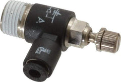 Legris - 1/8" OD x 1/8" NPT Miniature Flow Control Regulator - 0 to 145 psi & Nylon Material - Industrial Tool & Supply