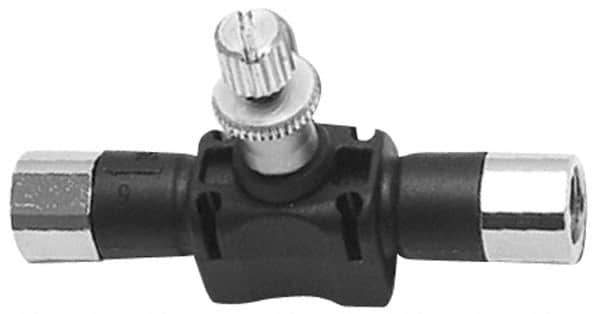 Legris - 1/8" BSPP Threaded In-Line Flow Control Valve - 0 to 145 psi & Nylon Material - Industrial Tool & Supply