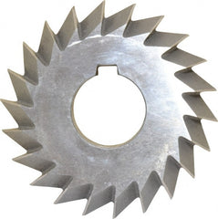 Value Collection - 3° 3" Cut Diam, 5/8" Cut Width, 1" Arbor, High Speed Steel Double-Angle Cutter - Industrial Tool & Supply