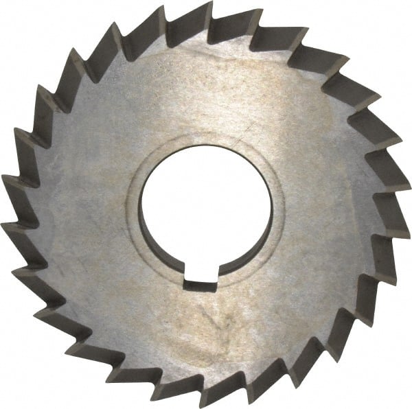 Value Collection - 4° 4" Cut Diam, 1/2" Cut Width, 1-1/4" Arbor, High Speed Steel Double-Angle Cutter - Industrial Tool & Supply