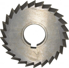 Value Collection - 4° 4" Cut Diam, 1/2" Cut Width, 1-1/4" Arbor, High Speed Steel Double-Angle Cutter - Industrial Tool & Supply
