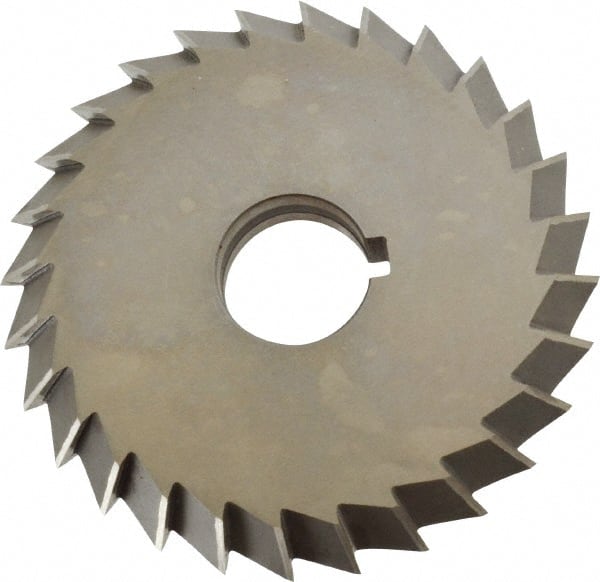 Value Collection - 5° 5" Cut Diam, 3/4" Cut Width, 1-1/4" Arbor, High Speed Steel Double-Angle Cutter - Industrial Tool & Supply