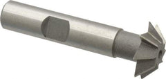 Value Collection - 3/4" Diam x 3/16" Width of Cut, 45° Included Angle, Shank Connection, High Speed Steel Single Angle Cutter - 3/8" Shank Diam, 2-1/8" Overall Length, Right Hand Cut, Uncoated - Industrial Tool & Supply