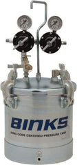 Binks - Paint Sprayer Pressure Tank - 2.8 Gallon ASME with 2 Regulators, Compatible with Air Operated Spray Guns - Industrial Tool & Supply