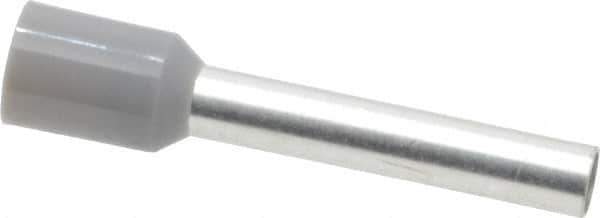 ACI - 12 AWG, Partially Insulated, Crimp Electrical Wire Ferrule - 18mm Long x 3.2mm Diameter Pin, 25-1/2mm Overall Length - Industrial Tool & Supply