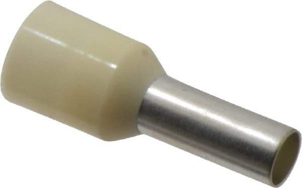 ACI - 8 AWG, Partially Insulated, Crimp Electrical Wire Ferrule - 12mm Long x 4.9mm Diameter Pin, 21-1/2mm Overall Length - Industrial Tool & Supply