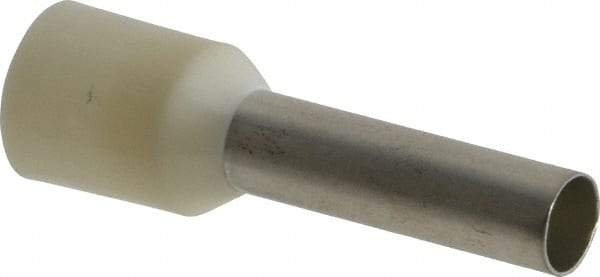 ACI - 8 AWG, Partially Insulated, Crimp Electrical Wire Ferrule - 18mm Long x 4.9mm Diameter Pin, 27-1/2mm Overall Length - Industrial Tool & Supply