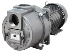 American Machine & Tool - 230/460 Volt, 22/11 Amp, 3 Phase, 7-1/2 HP, Self Priming Sewage Trash Pump - 184JM Frame, 3 Inch Inlet, TEFC Motor, Cast Iron Housing, Stainless Steel Impeller, Buna N Seal - Industrial Tool & Supply