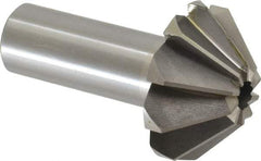 Interstate - 1-5/8" Large x 5/8" Small Diam, 11/16" Width of Cut, 90° Included Angle, Cobalt Face Angle Cutter - 3/4" Shank Diam, 2-11/16" Overall Length, Weldon Flat - Industrial Tool & Supply