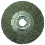 12 in. Diameter - 2 Arbor Hole - Crimped Steel Wire Straight Wheel - Industrial Tool & Supply