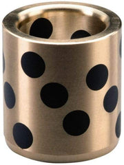 Dayton Lamina - 1-3/4" OAL, 1" ID, 1-3/8" Body Diam, Aluminum Bronze, Die & Mold Straight Friction Brushing - Press Fit, Self Lubricating - Industrial Tool & Supply