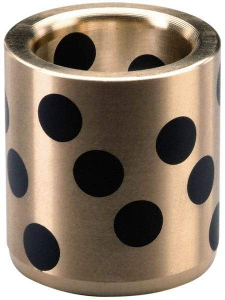 Dayton Lamina - 1-7/8" OAL, 1-1/4" ID, 1-5/8" Body Diam, Aluminum Bronze, Die & Mold Straight Friction Brushing - Press Fit, Self Lubricating - Industrial Tool & Supply