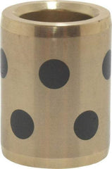 Dayton Lamina - 1-1/2" OAL, 3/4" ID, 1-1/8" Body Diam, Aluminum Bronze, Die & Mold Straight Friction Brushing - Press Fit, Self Lubricating - Industrial Tool & Supply