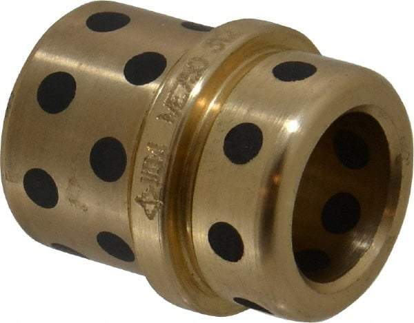 Dayton Lamina - 3/4" ID, 1-1/2" OAL, Die & Mold Shoulder Ejector Bushing - Press-Fit, Self-Lubricating, 1.1255" Body Diam, 1.302" Collar OD, 1" Above Collar, 1/2" Under Collar - Industrial Tool & Supply