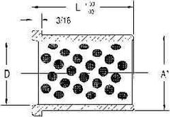 Dayton Lamina - 3/4" ID x 4-3/8" OAL, Aluminum Bronze, Die & Mold Shoulder Bushing - Shoulder, 1-1/8" Bottom OD, 1-1/8" Top OD, 1.3" Collar OD, 4-3/16" Above Collar - Industrial Tool & Supply