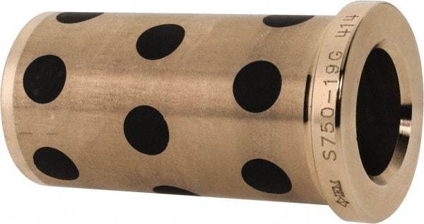 Dayton Lamina - 3/4" ID x 2-3/8" OAL, Aluminum Bronze, Die & Mold Shoulder Bushing - Shoulder, 1-1/8" Bottom OD, 1-1/8" Top OD, 1.3" Collar OD, 2-3/16" Above Collar - Industrial Tool & Supply