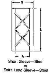 Dayton Lamina - 1/2" ID, 3" OAL, Steel, Extra Long, Die & Mold Solid Sleeve - 13/16" OD - Industrial Tool & Supply