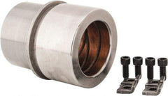 Dayton Lamina - 2-1/2" ID x 4-3/8" OAL, Steel, Bronze Plated Die & Mold Shoulder Bushing - Shoulder, 3.659" Bottom OD, 3-1/4" Top OD, 3.814" Collar OD, 2-1/2" Under Collar, 1-7/8" Above Collar - Industrial Tool & Supply