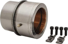 Dayton Lamina - 3" ID x 4-3/8" OAL, Steel, Bronze Plated Die & Mold Shoulder Bushing - Shoulder, 4.19" Bottom OD, 3-3/4" Top OD, 4.283" Collar OD, 2-1/2" Under Collar, 1-7/8" Above Collar - Industrial Tool & Supply