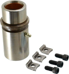 Dayton Lamina - 1-1/4" ID x 4-1/8" OAL, Steel, Bronze Plated Die & Mold Shoulder Bushing - Extra Long Shoulder, 1.94" Bottom OD, 1-3/4" Top OD, 2.095" Collar OD, 3" Under Collar, 1-1/8" Above Collar - Industrial Tool & Supply