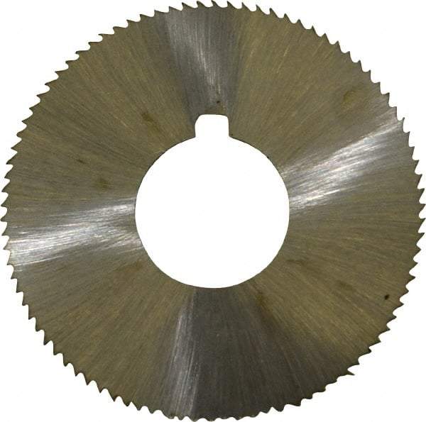 Value Collection - 1-3/4" Diam x 0.057" Blade Thickness x 5/8" Arbor Hole Diam, 90 Tooth Slitting and Slotting Saw - Arbor Connection, Right Hand, Uncoated, High Speed Steel, Concave Ground, Contains Keyway - Industrial Tool & Supply