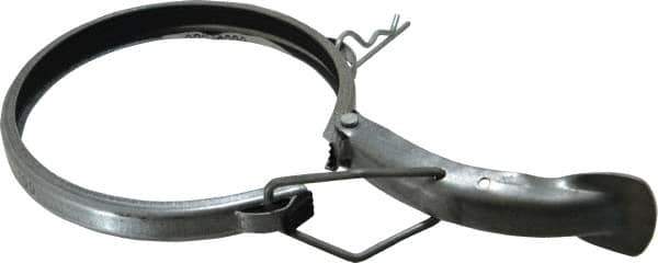 Made in USA - 4" ID Galvanized Duct Clamp with PVC Seal - Industrial Tool & Supply