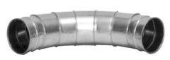 Made in USA - 6" ID Galvanized Duct Fitting - 10.32" Long, 24 Gage - Industrial Tool & Supply