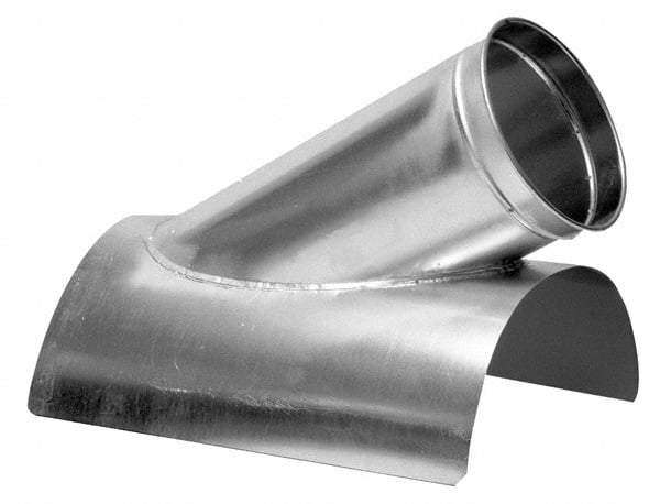 Made in USA - 6-4" ID Galvanized Duct In-Cut - 13" Long, 24 to 20 Gage - Industrial Tool & Supply